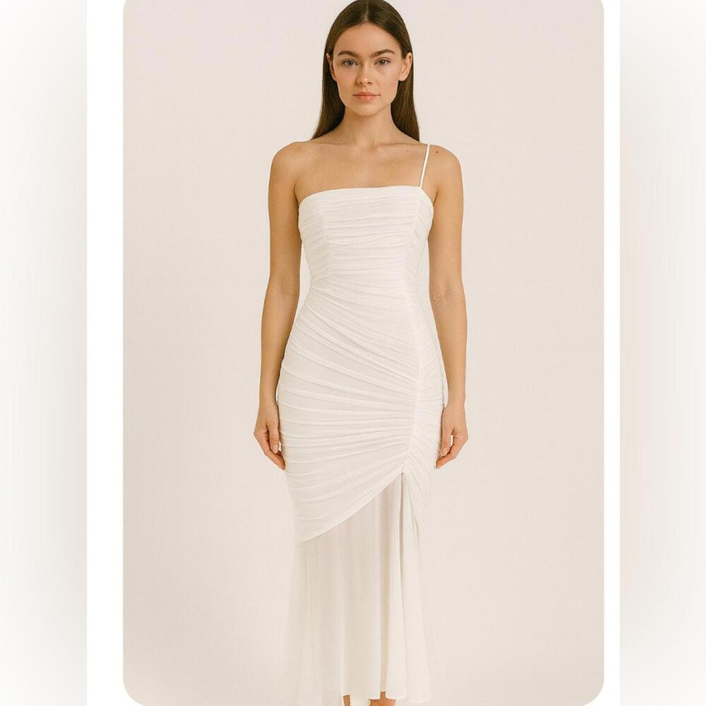 House of CB White Single Strap Dress